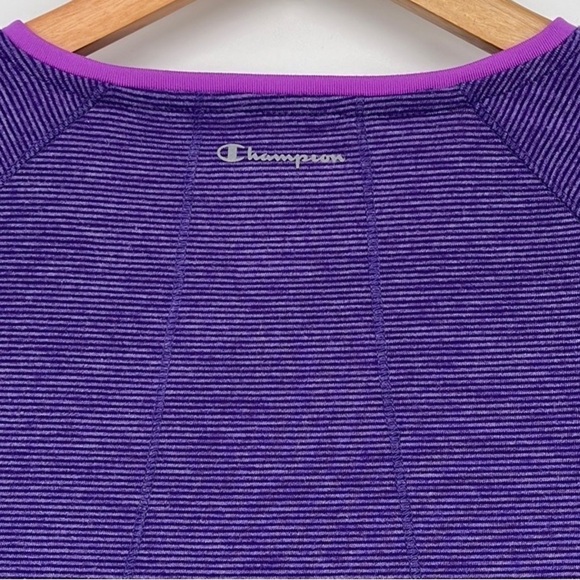 Champion Purple V-Neck Long Sleeve Shirt Size Small - Picture 8 of 8